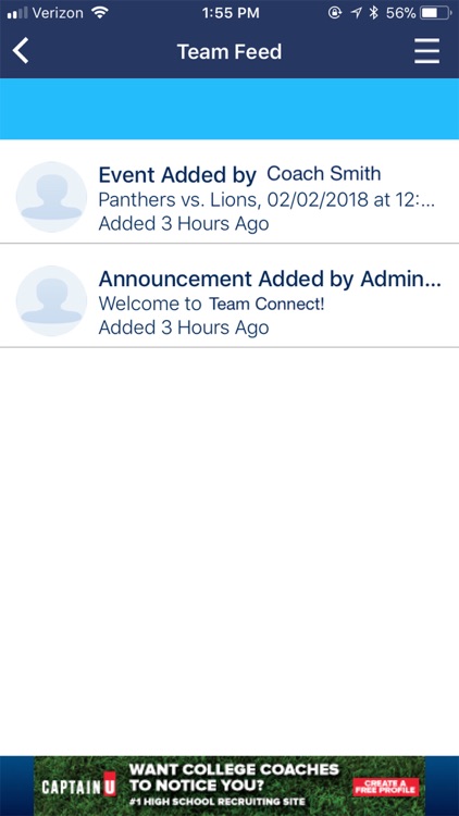Sports Team Connect
