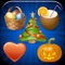 Seasons Pairs is a gorgeous and fun matching pairs memory game, featuring Christmas, Halloween, St