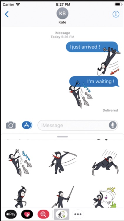 Fighting Ninja Stickers screenshot-3