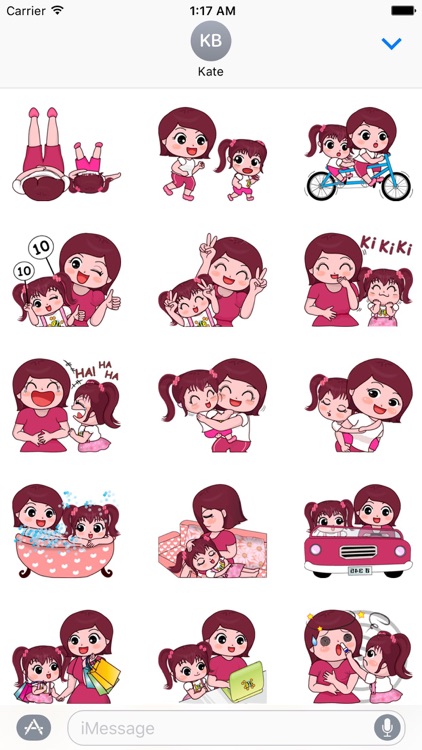 Mother And Daughter Sticker