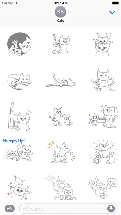 Kitten And Mother Cat Sticker