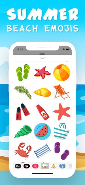 Summer Beach Emojis(圖3)-速報App