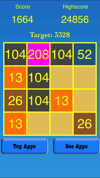 3328 Number Tiles Merge Game