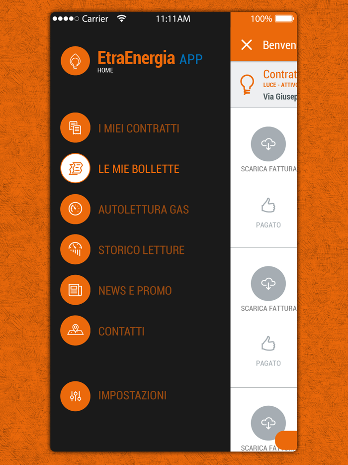EtraEnergia App gas e luce