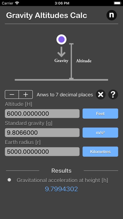 Gravity Altitudes Calculator screenshot-3