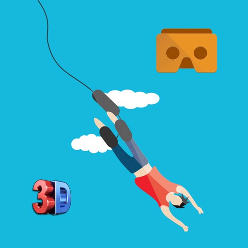 Bungee jumping VR 3D icon