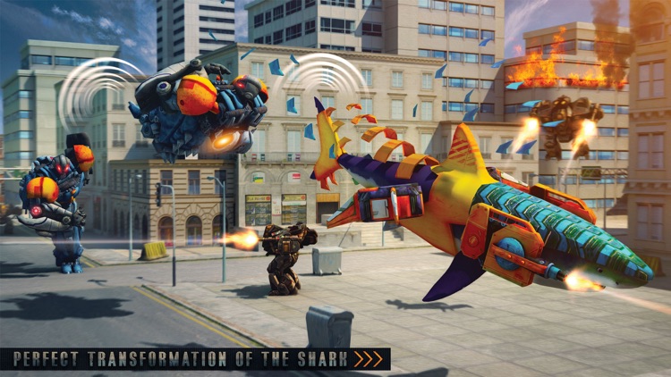 Killer Shark Robot Transform screenshot-3