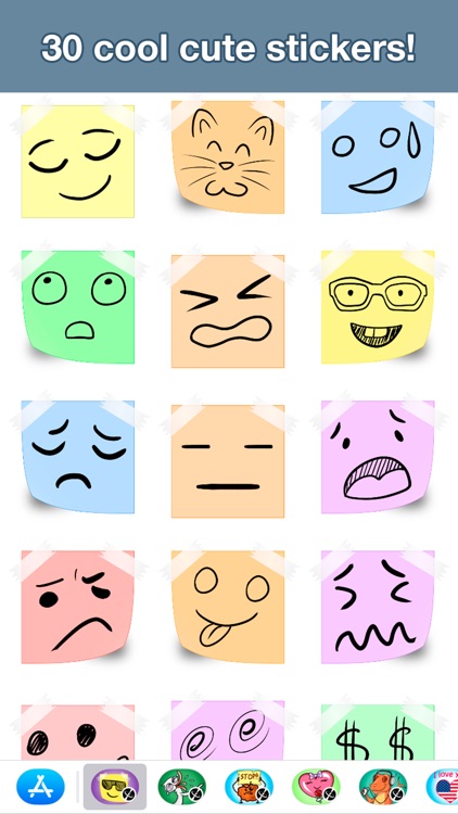 Paper emotion stickers