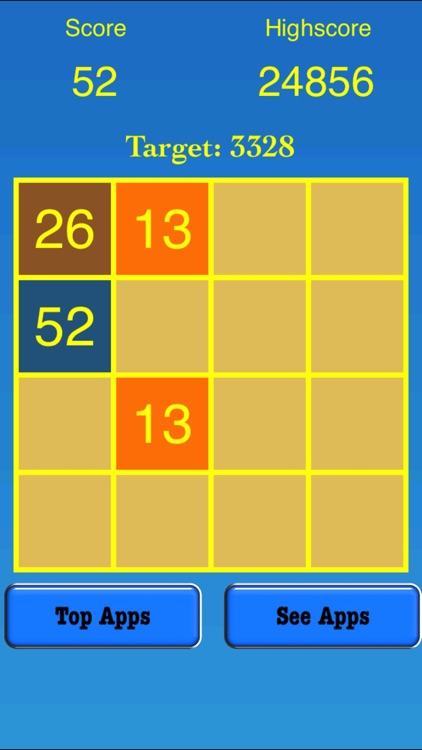 3328 Number Tiles Merge Game