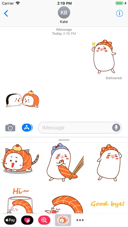 Happy Sushi Animated Stickers