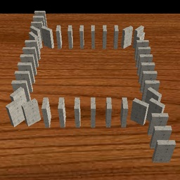 3D Dominoes Toppling