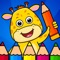 Kidlo Coloring Book for Kids' is a digital coloring book with hundreds of beautiful coloring pages and creativity games to fuel your child's imagination