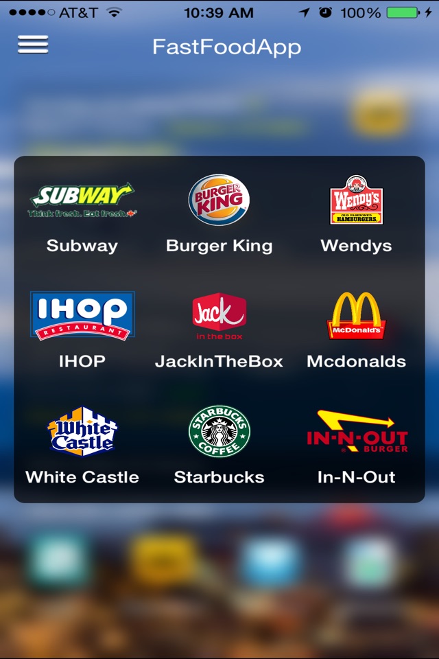 FastFoodApp screenshot 2