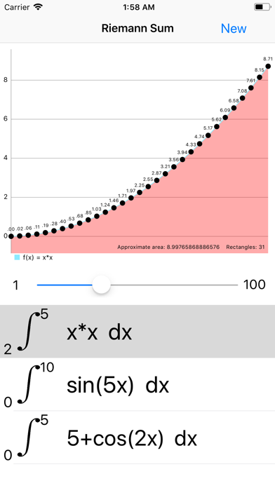 Riemann Sum screenshot 2