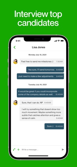 Upwork for Clients app screenshot