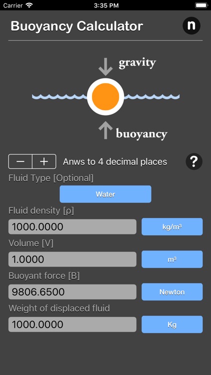 Buoyancy Calculator