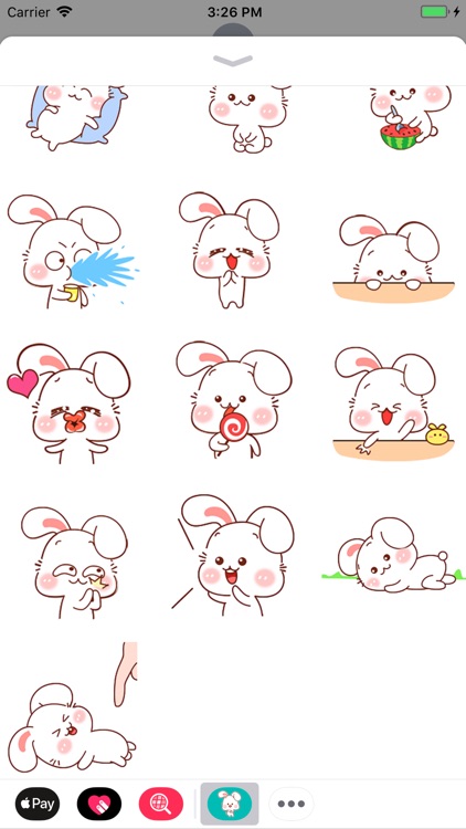 Sweety Bunny Animated Stickers