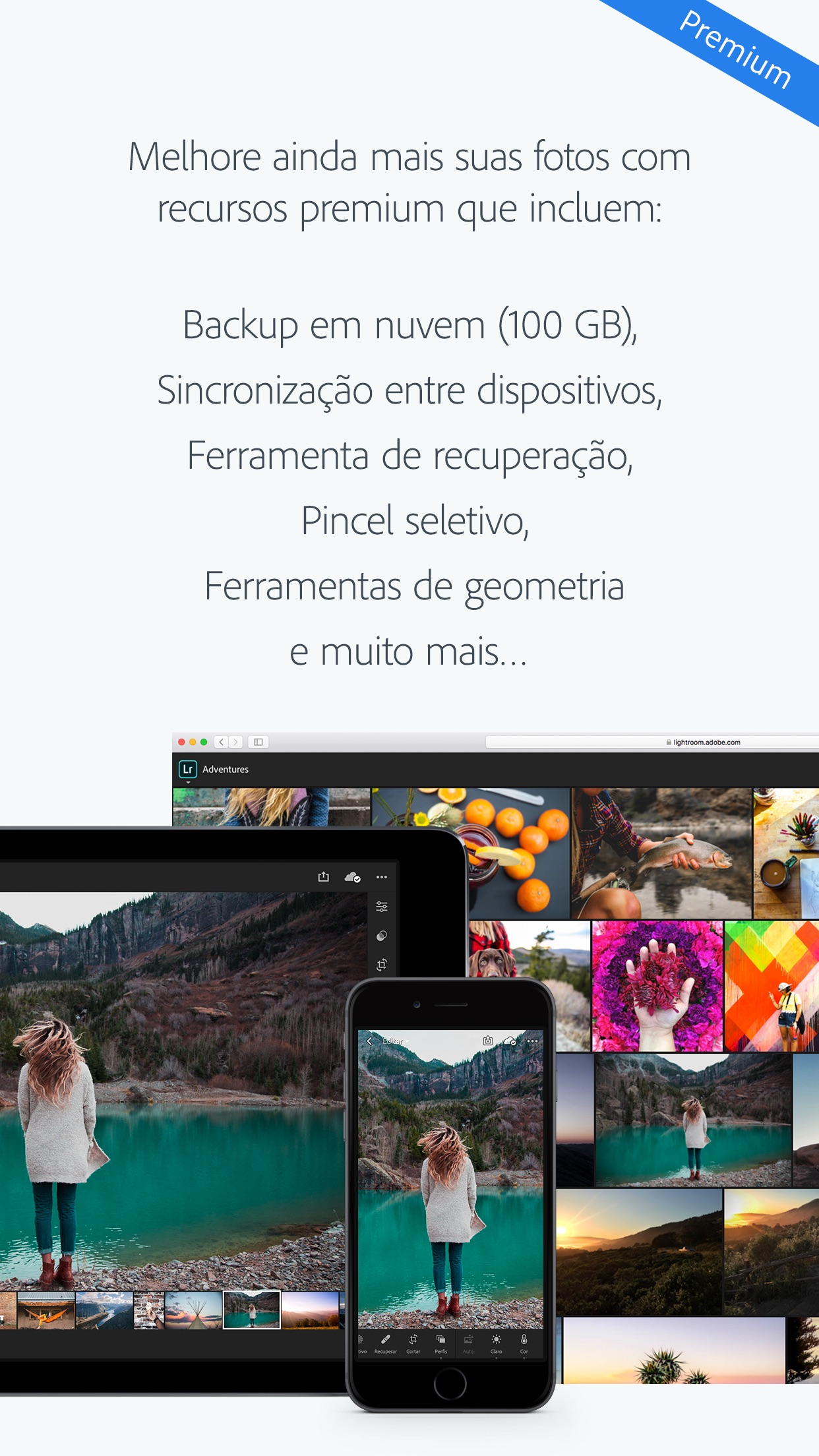 Screenshot do app Adobe Lightroom CC