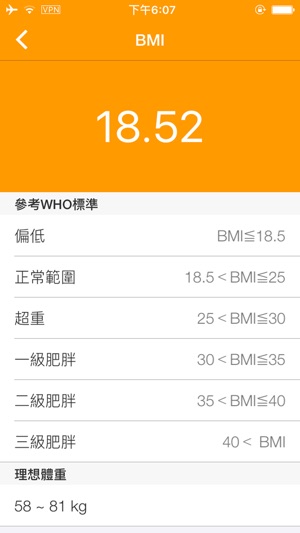 BMI體脂率計算機(圖2)-速報App