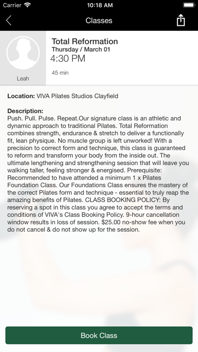 VIVA Pilates Studios screenshot 4