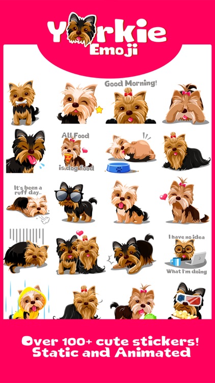 Yorkie Dog Emoji Stickers screenshot-1