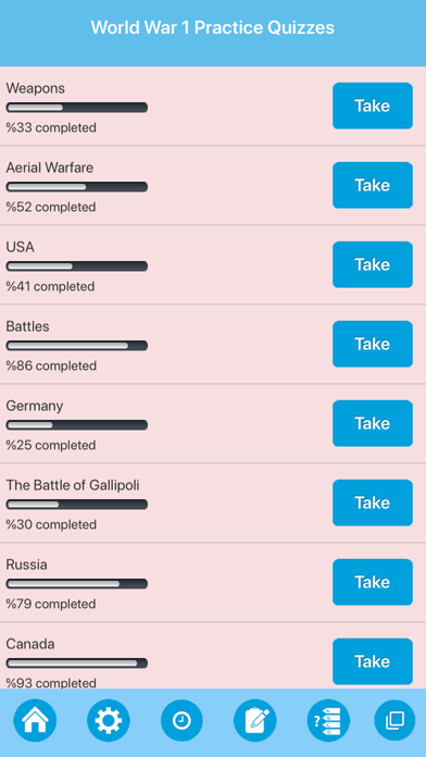 How to cancel & delete World War I History Quiz from iphone & ipad 2