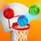 Collect the green basketballs and throw baskets