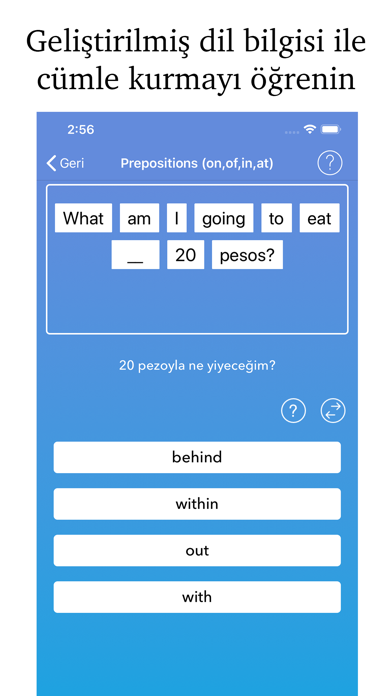 İngilizce öğren - Cümle Kur screenshot 3