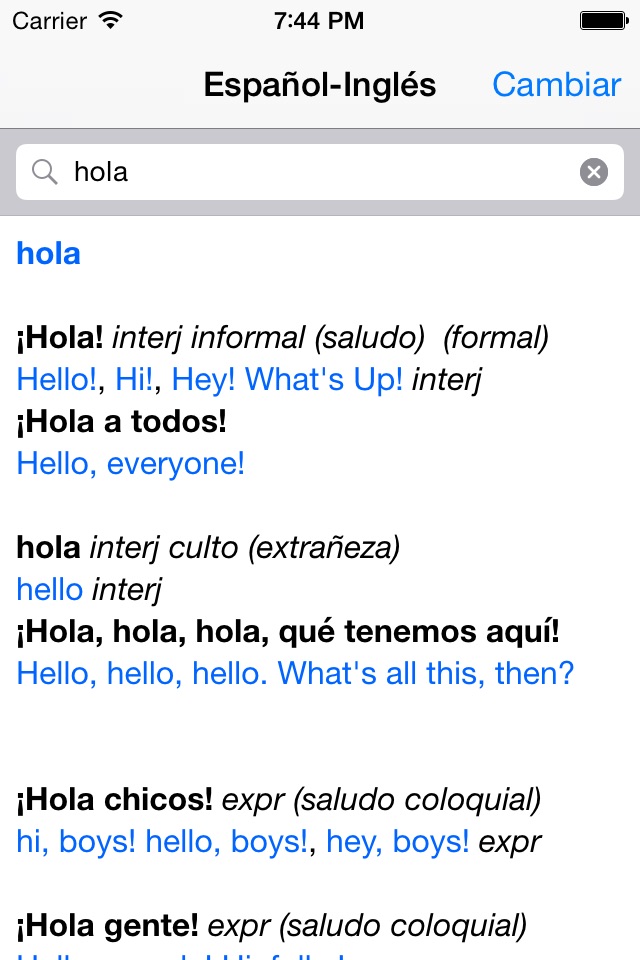 Spanish – English Dictionary screenshot 2