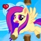 In this cute flappy pony game you need to help little pony to collect crystal hearts