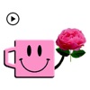 Animated Flower In Cup Sticker
