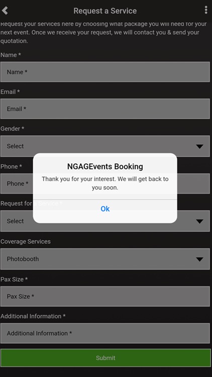 NGAGEvents Booking screenshot-4