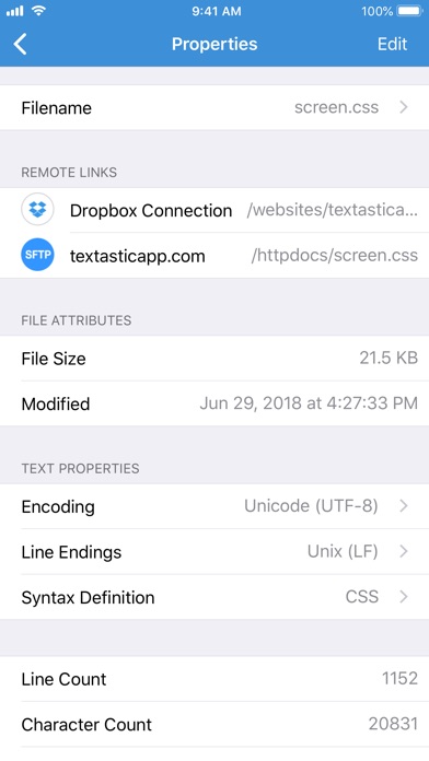 Textastic Code Editor 7 screenshot1