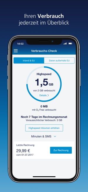 App – Datenvolumen in Echtzeit überwachen