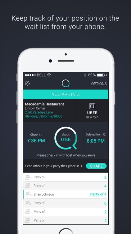 Q Waitlist Guest App