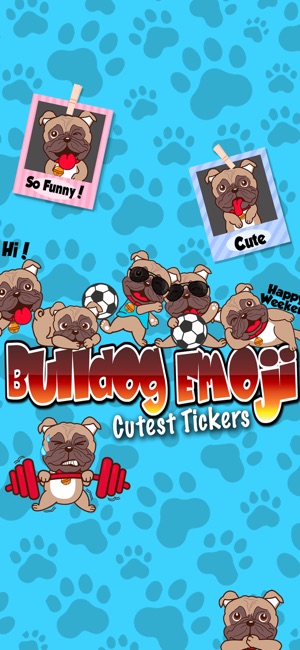 Bulldog Emoji Cutest Stickers(圖1)-速報App