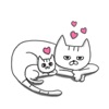 Kitten And Mother Cat Sticker