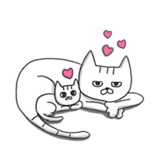 Kitten And Mother Cat Sticker icon