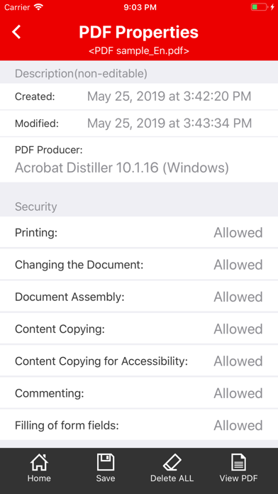 PDF Properties screenshot 3