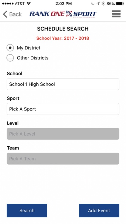 Rank One Sport Coach/Admin App