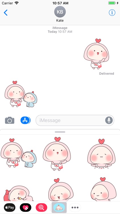 Pink Rabbit Animated Stickers