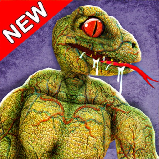 Scary Lizard Monster Man 3D