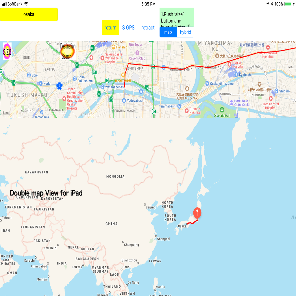 Get Double map View for iOS, iPhone, iPad Aso Report
