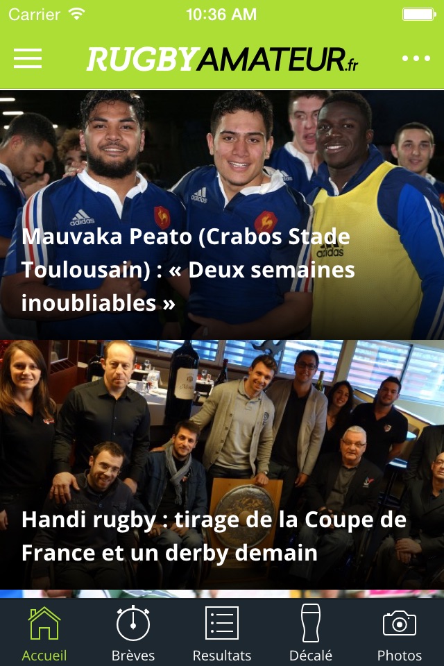 RugbyAmateur.fr screenshot 2