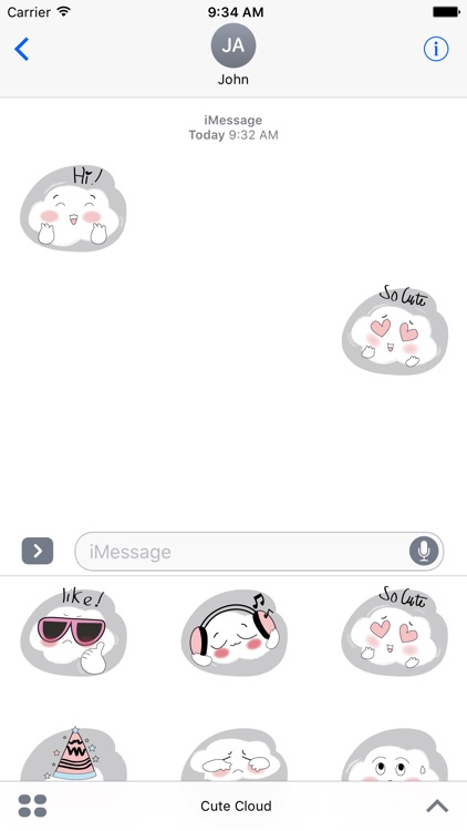 Cute Cloud Stickers