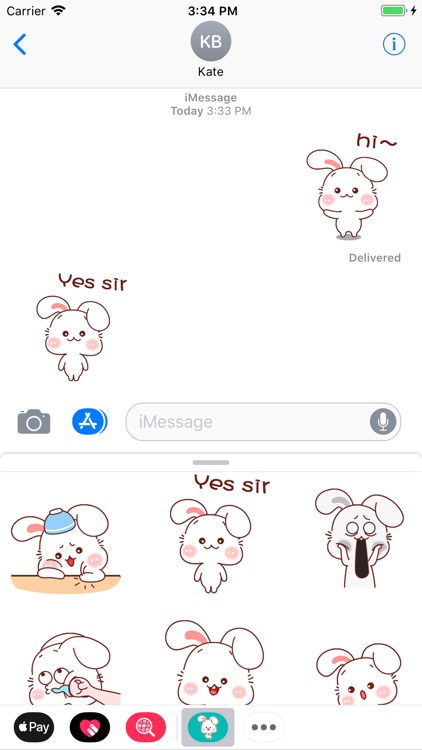 Sweety Bunny Animated Stickers