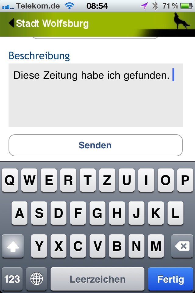 MeldeApp Wolfsburg screenshot 3