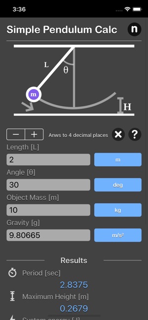 Simple Pendulum Calculator(圖1)-速報App