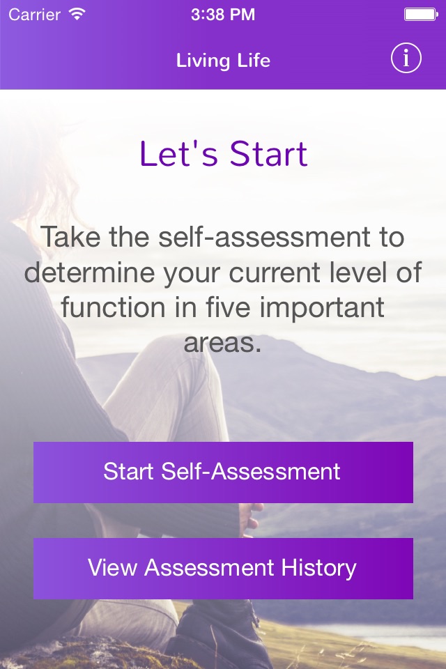 Living Life:  Self-assessment screenshot 2