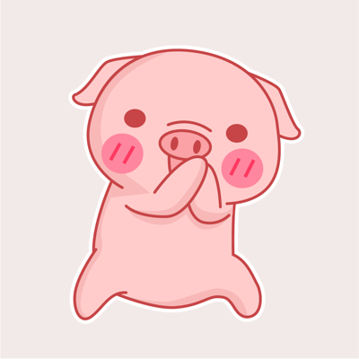 Mini Pig Animated Stickers